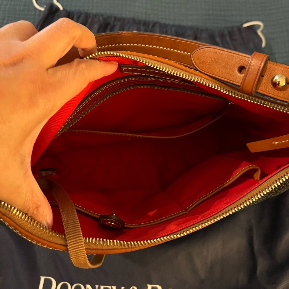 Dooney & Bourke Black and Brown Hobo Bag - Picture 4 of 5